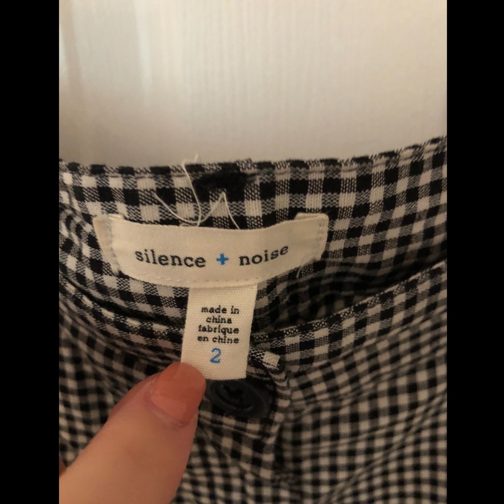 Silence + Noise cotton plaid pants - Picture 2 of 4